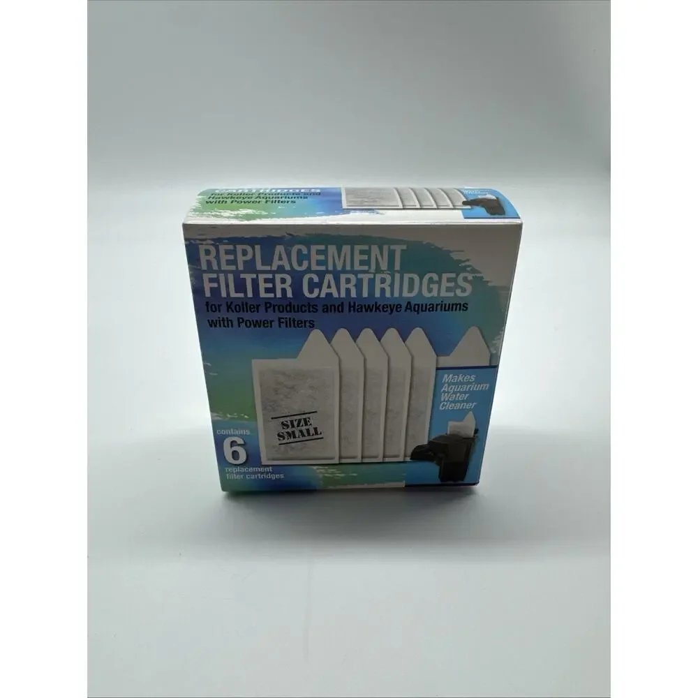 6 Pack Small Aquarium Filter Cartridges for Koller Products and Hawkeye